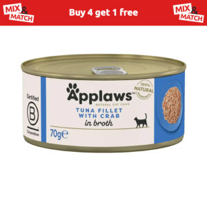 Applaws Natural Wet Cat Food Tuna Fillet & Crab in Broth 70g