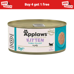 Applaws Natural Wet Kitten Food  Tuna Fillet in Jelly 70g