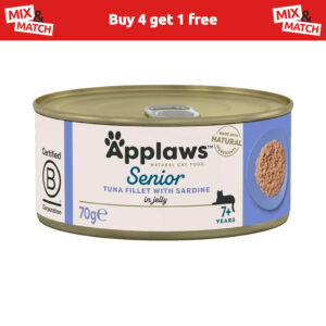 Applaws Natural Wet Senior Cat Food Tuna Fillet & Sardine in Jelly 70g