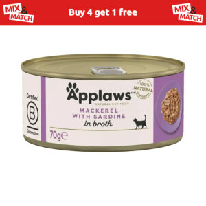Applaws Natural Wet Cat Food Mackerel & Sardine in Broth 70g