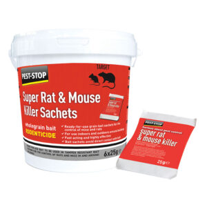 Pest Stop Rat & Mouse Killer Sachets  6 x 25g