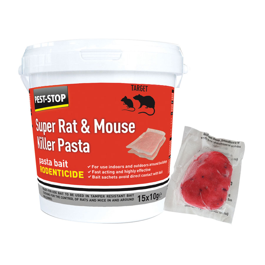 Pest Stop Super Rat & Mouse Killer Pasta 15 x 10g