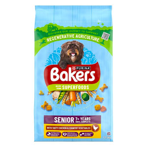 Bakers Complete Dry Dog Food Senior  Chicken & Vegetable 12.5kg
