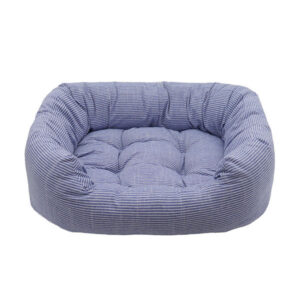Rosewood Square Bed Blue Sky Stripe
