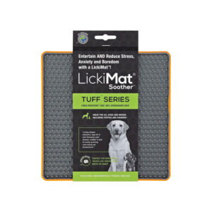 LickiMat Soother Tuff Dog Slow Feeder  Orange