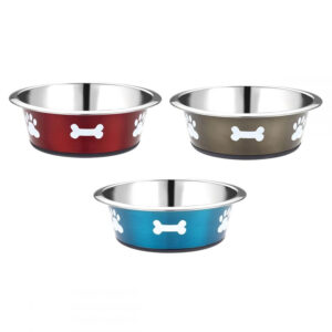 Classic Posh Paws Dog Bowl Assorted Colours
