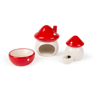 Scruffs Small Animal Ceramic Toadstool Set