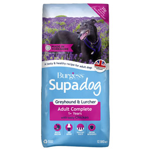 Burgess Supadog Adult Greyhound & Lurcher Complete Dry Dog Food 12.5kg