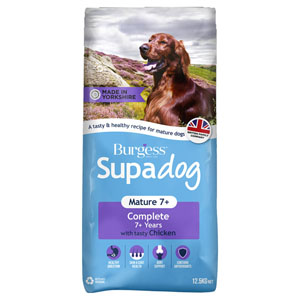 Burgess Supadog Mature 7+ Complete Dry Dog Food 12.5kg