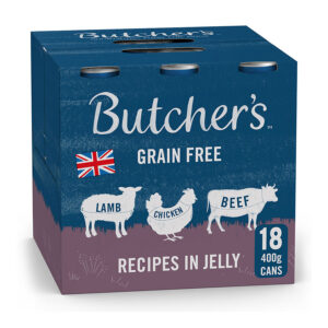 Butcher's Grain Free Complete Wet Dog Food Recipes in Jelly 18 x 400g