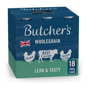 Butcher's Wholegrain Complete Wet Dog Food Lean & Tasty 18 x 390g