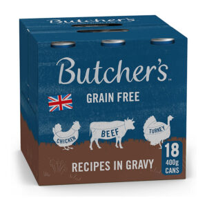 Butcher's Grain Free Complete Wet Dog Food Recipes in Gravy 18 x 400g