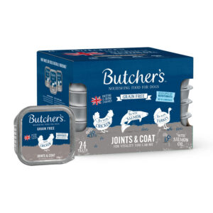 Butcher's Foil Trays Complete Wet Dog Food Joints & Coat 24 x 150g