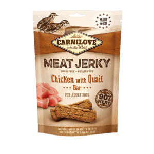 Carnilove Jerky Dog Treats Chicken & Quail Bar 100g