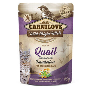 Carnilove Complete Wet Cat Food Adult Quail & Dandelion 85g