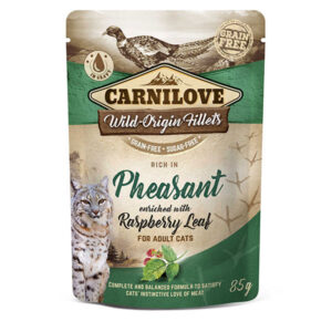 Carnilove Complete Wet Cat Food Adult Pheasant & Raspberry Leaves 85g