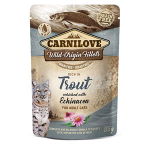 Carnilove Complete Wet Cat Adult Food Pouch Trout & Echinacea 85g