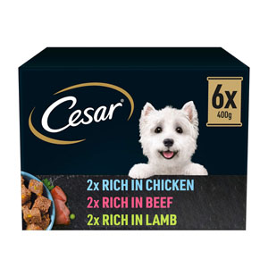 Cesar Natural Goodness Complete Wet Dog Food Mixed Pack 6 x 400g