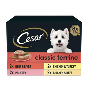 Cesar Complete Wet Dog Food Mixed Selection Classic Terrine 8 x 150g