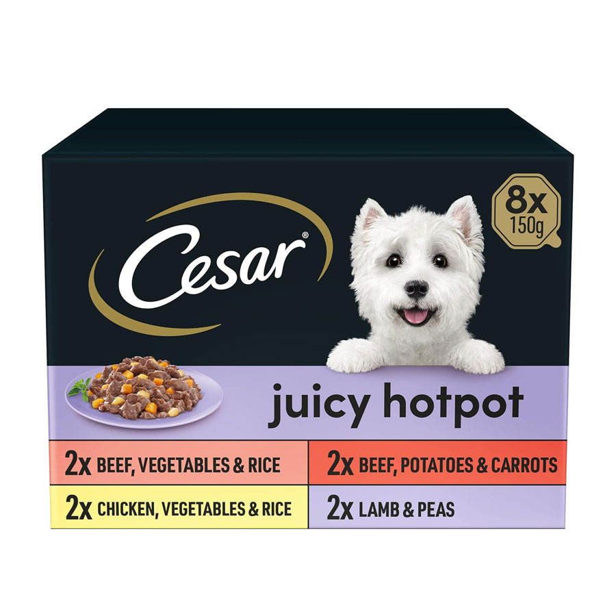 Cesar Complete Wet Dog Food Mixed Selection Juicy Hotpot 8 x 150g