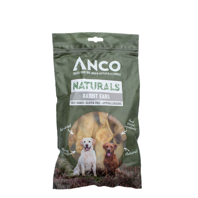 Anco Natural Dog Treats Rabbit Ears