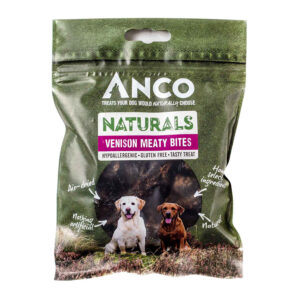 Anco Natural Dog Treats Venison Meaty Bites 85g