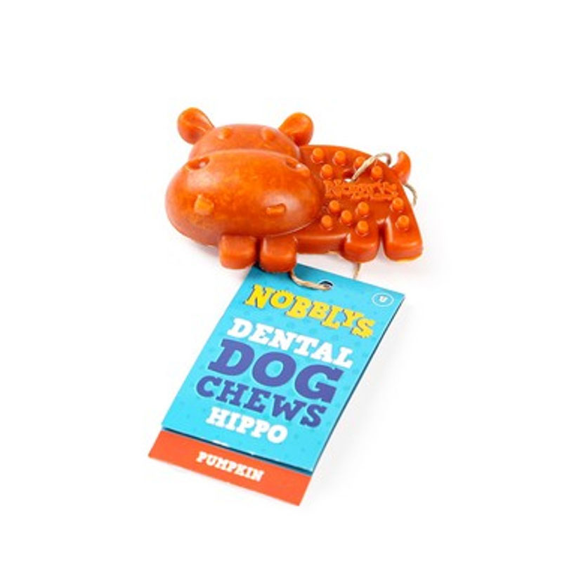 Petello Nobblys Dental Dog Chew Hippo Pumpkin 40g