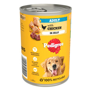 Pedigree Complete Wet Dog Food in Jelly Chicken Can 385g