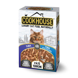 Cookhouse Complete Wet Cat Pouches Tuna / Tuna & Mackerel Pate Terrine 6x70g