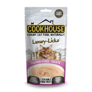 Cookhouse Luxury Licks Puree Cat Treats Salmon 6 x 15g