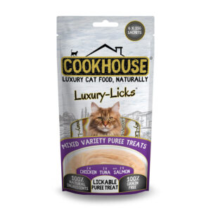 Cookhouse Luxury Licks Puree Cat Treats Mixed Variety 6 x 15g