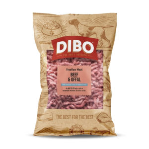 DIBO Frozen Raw Dog Food Freeflow Beef & Offal 1kg