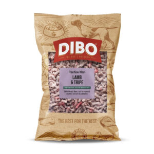 DIBO Frozen Raw Dog Food Freeflow Lamb & Tripe 1kg