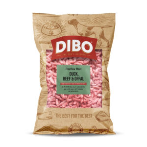 DIBO Frozen Raw Dog Food Freeflow Duck, Beef & Offal 1kg