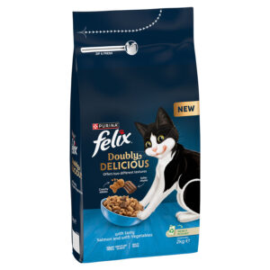 Felix Doubly Delicious Complete Dry Cat Food Salmon