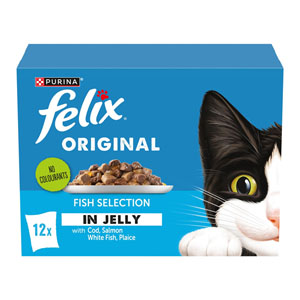 Felix Original Cat Food Pouches Adult Fish Selection in Jelly