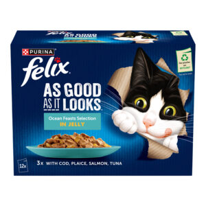 Felix As Good As It Looks Cat Pouches Ocean Feast Selection in Jelly