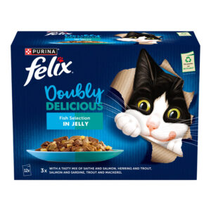 Felix Doubly Delicious Cat Food Pouches Fish Selection in Jelly  12x85g