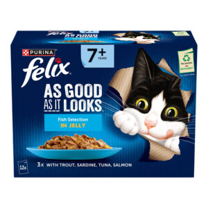 Felix As Good As It Looks Senior 7+ Pouches Fish Selection in Jelly
