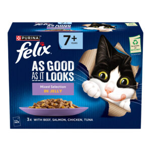 Felix As Good As It Looks Senior 7+ Pouches Mixed Selection in Jelly
