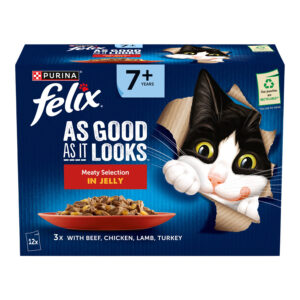 Felix As Good As It Looks Senior 7+ Pouches Meaty Selection in Jelly 12x85g