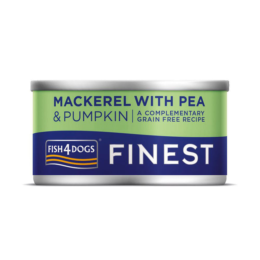 Fish4Dogs Grain Free Wet Dog Food Adult Mackerel with Pea & Pumpkin 85g