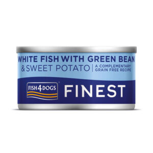 Fish4Dogs Grain Free Wet Dog Adult White Fish, Green Bean & Sweet Potato 85g