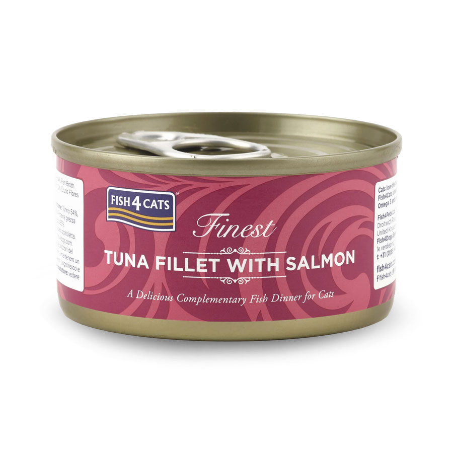 Fish4Cats Finest Tinned Cat Food Tuna Fillet & Salmon 70g