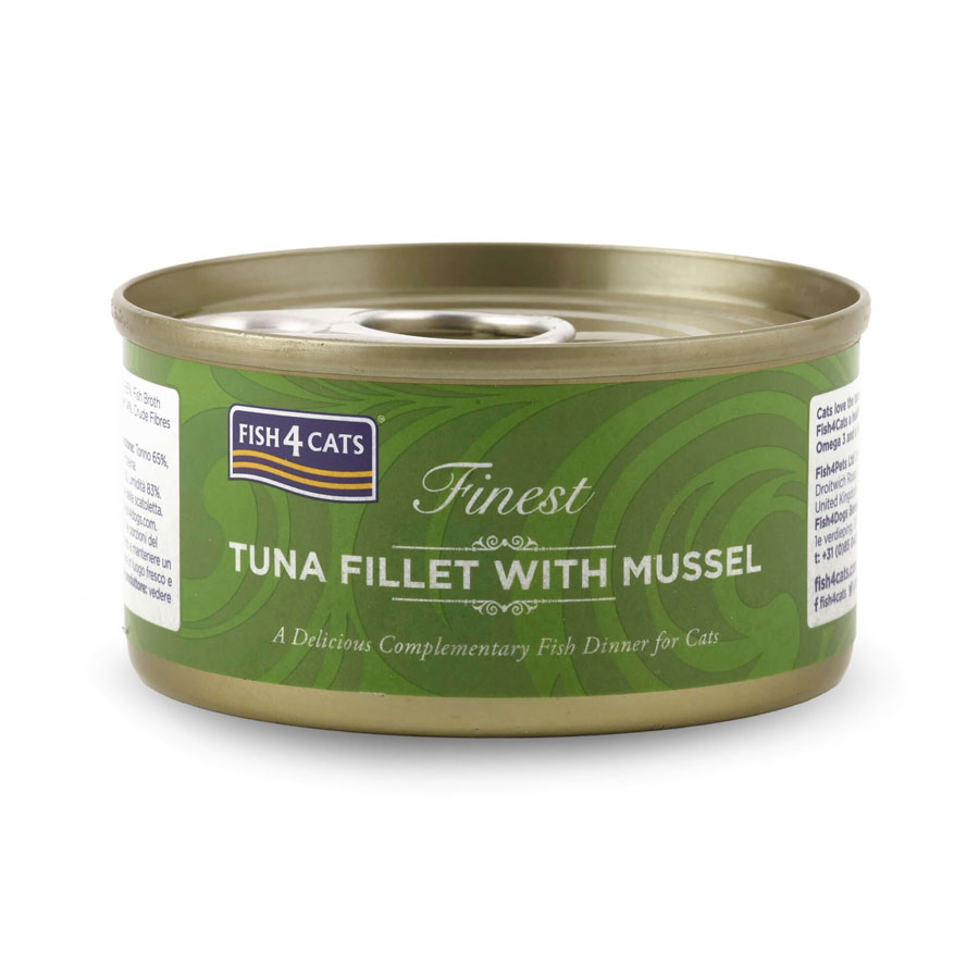 Fish4Cats Finest Tinned Cat Food Tuna Fillet & Green Lipped Mussel 70g