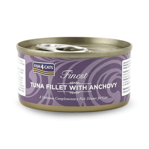 Fish4Cats Finest Tinned Cat Food Tuna Fillet & Anchovy 70g
