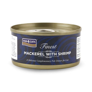Fish4Cats Finest Tinned Cat Food Mackerel & Shrimp 70g