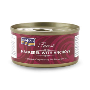 Fish4Cats Finest Tinned Cat Food Mackerel & Anchovy 70g