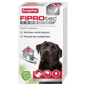 Beaphar FIPROtec Flea & Tick Spot On Combo for Large Dogs (20-40kg)