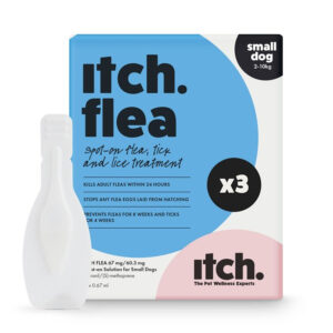 Itch. Flea Spot On Small Dog (2kg-10kg) x3 Pipettes
